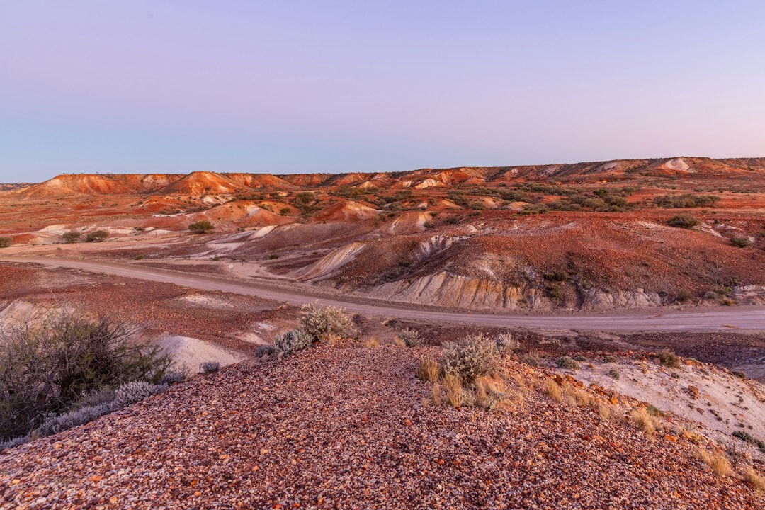 desert landscape at dusk