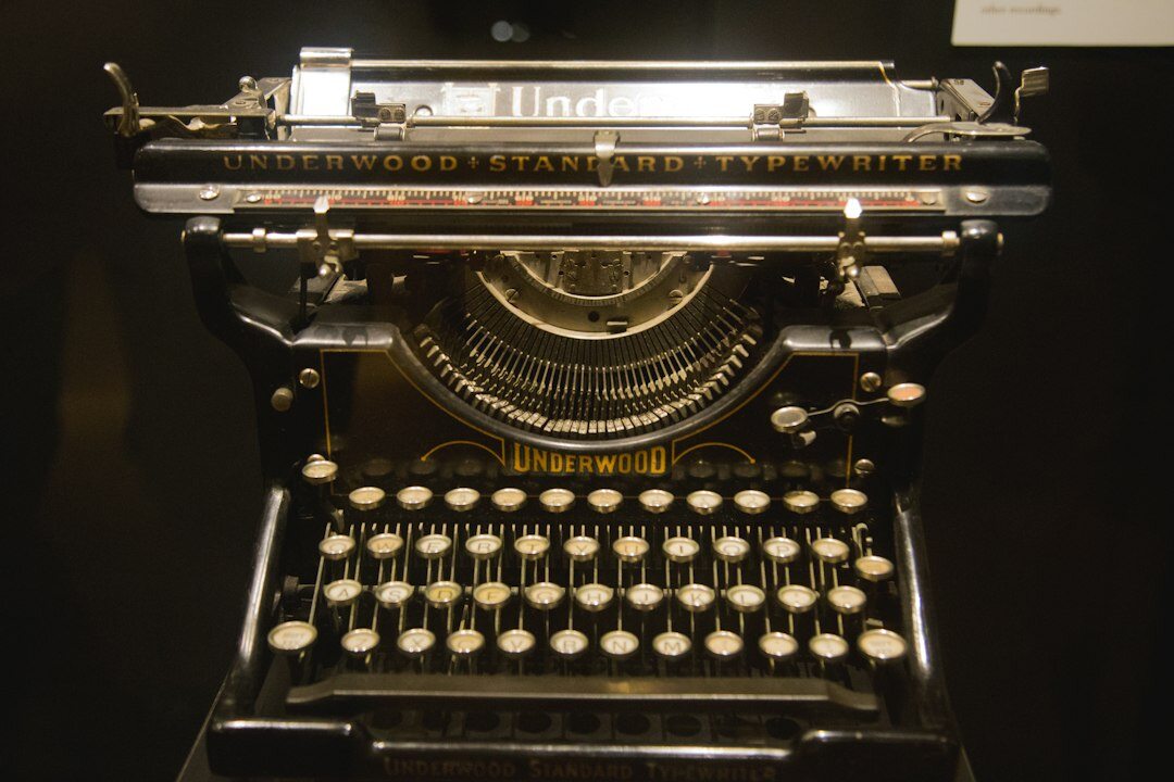 vintage typewriter with paper